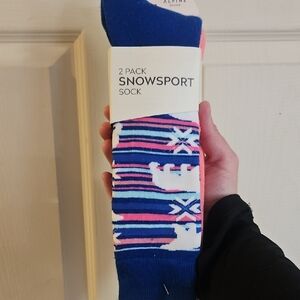 Alpine Design Youth Snow Sport Socks: 2 Pair Pack: NEW IN PACKAGE: SIZE S (13-4)